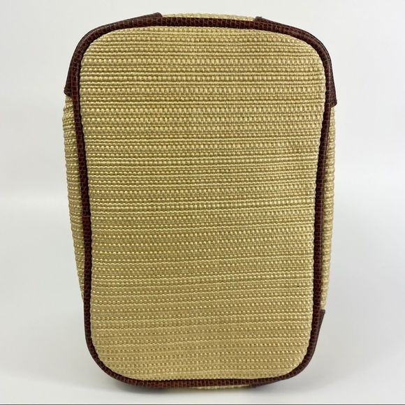 Basics woven tan & brown toiletries cosmetics bg - Picture 4 of 10